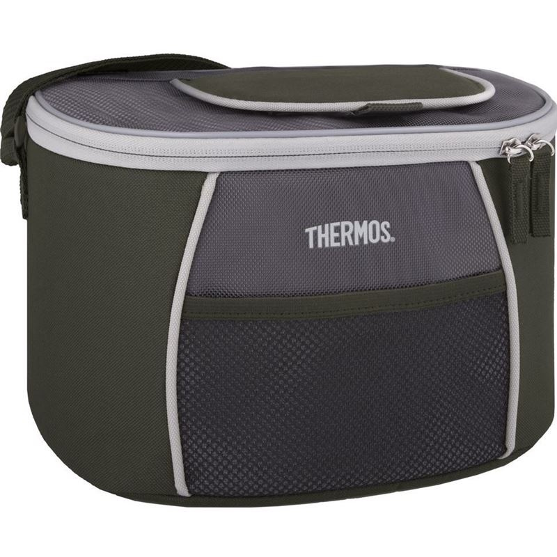 Thermos® E5® 12 Can Cooler with LDPE Liner  Grey/Green-1