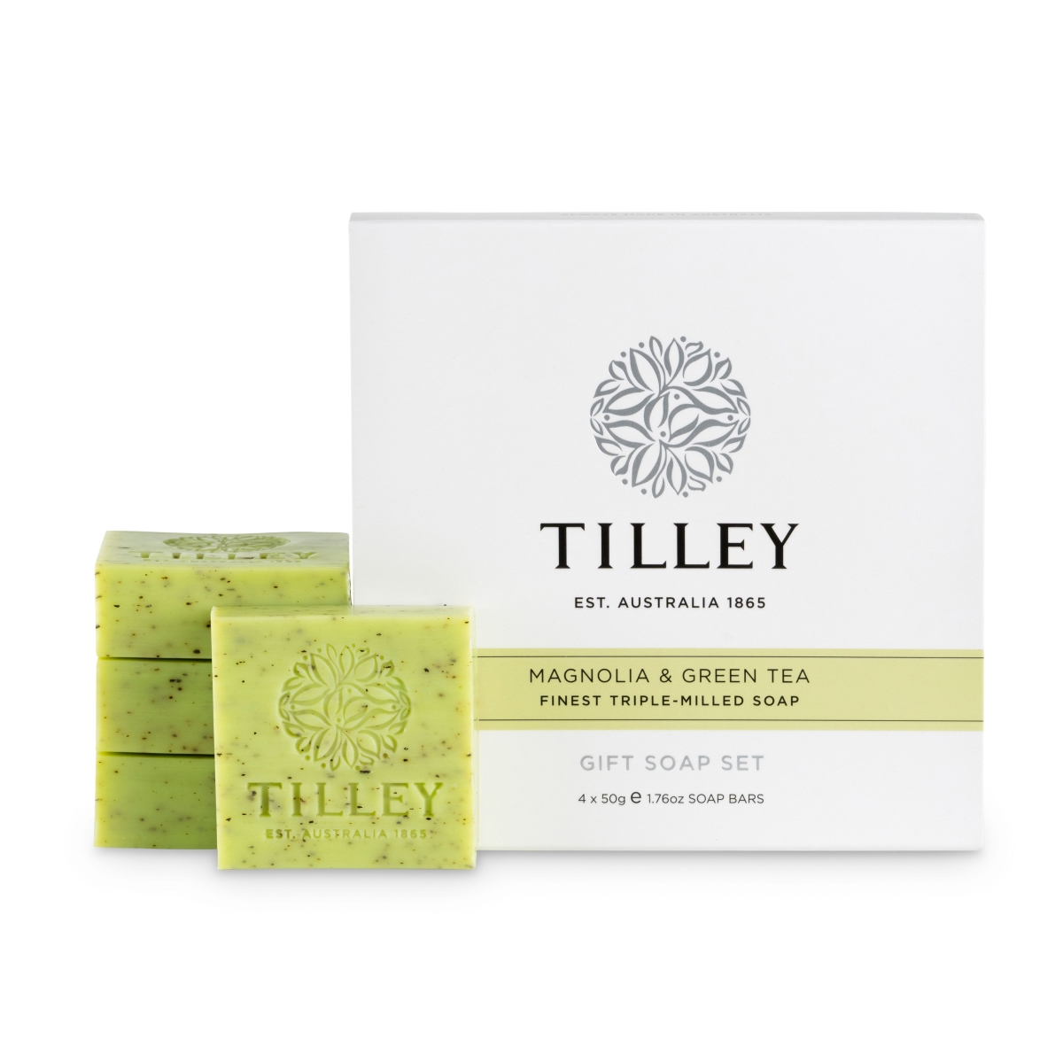Tilley Gift Soap Set Magnolia & Green Tea 4 x 50g