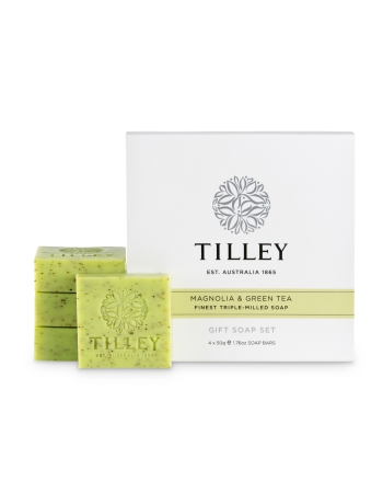 Tilley Gift Soap Set Magnolia & Green Tea 4 x 50g