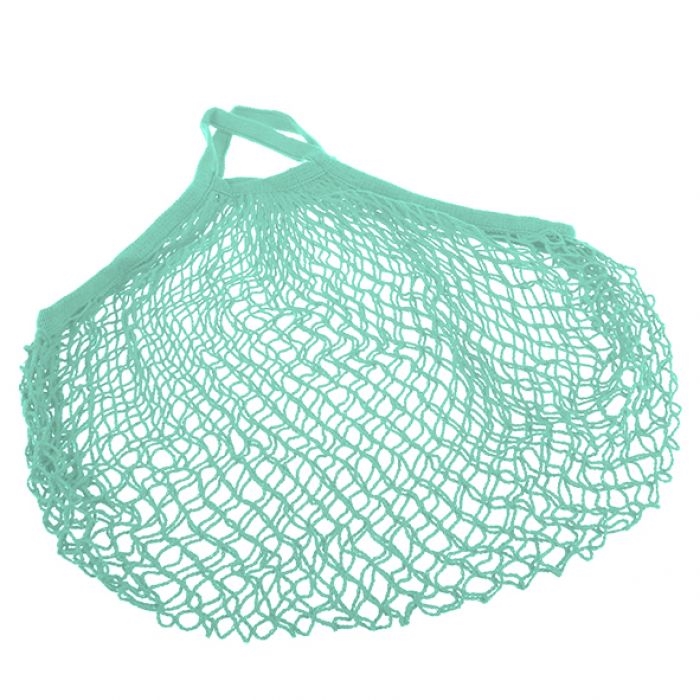 Sachi Cotton String Bag Short Handle - Mint Green-2