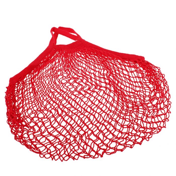 Sachi Cotton String Bag Short Handle - Red-2