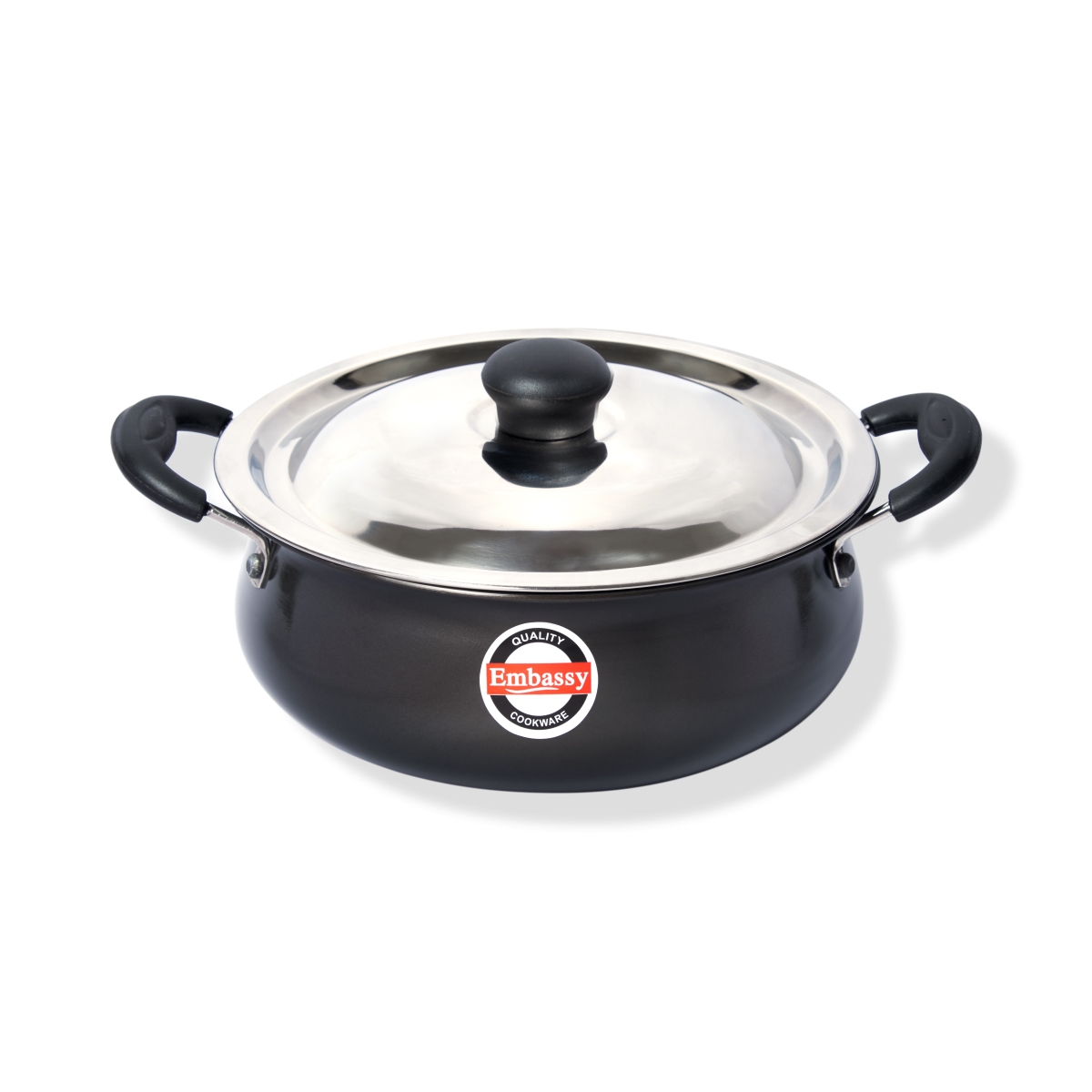 Stew Pot / Handi Flat - Aluminium Hard Anodized Induction Base (Size-3)