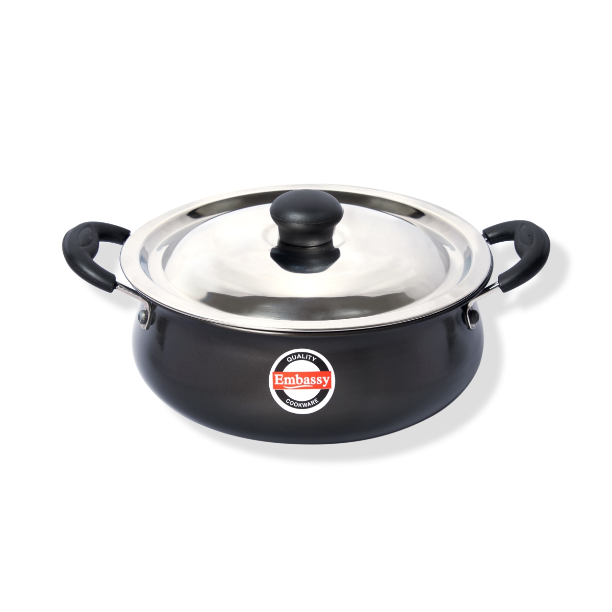 Stew Pot / Handi Flat - Aluminium Hard Anodized Induction Base (Size-3)-3
