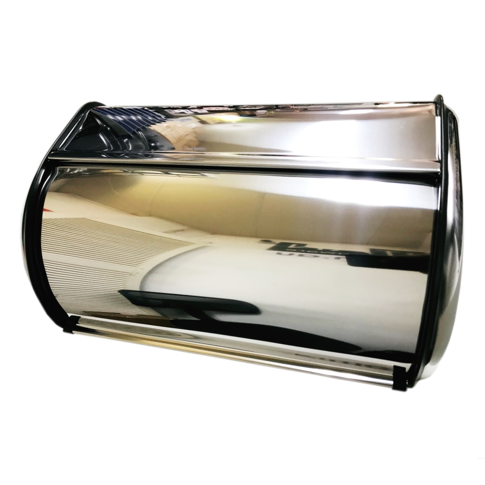 Stainless Steel Roll Top Bread Bin Large -1