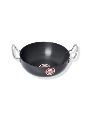 Kadhai/Wok Flat - Aluminium Hard Anodized Induction Base (Size-12)