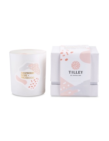 Tilley LE Raspberry, Rose & Prosecco Candle 400g