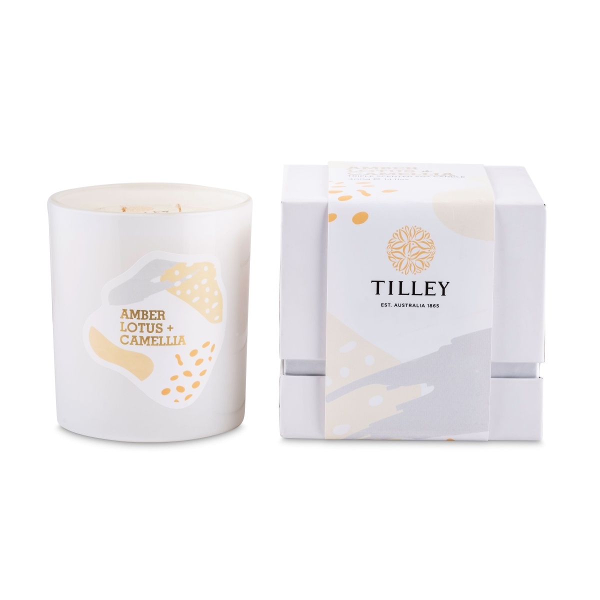 Tilley LE Amber, Lotus & Camellia Candle 400g-2