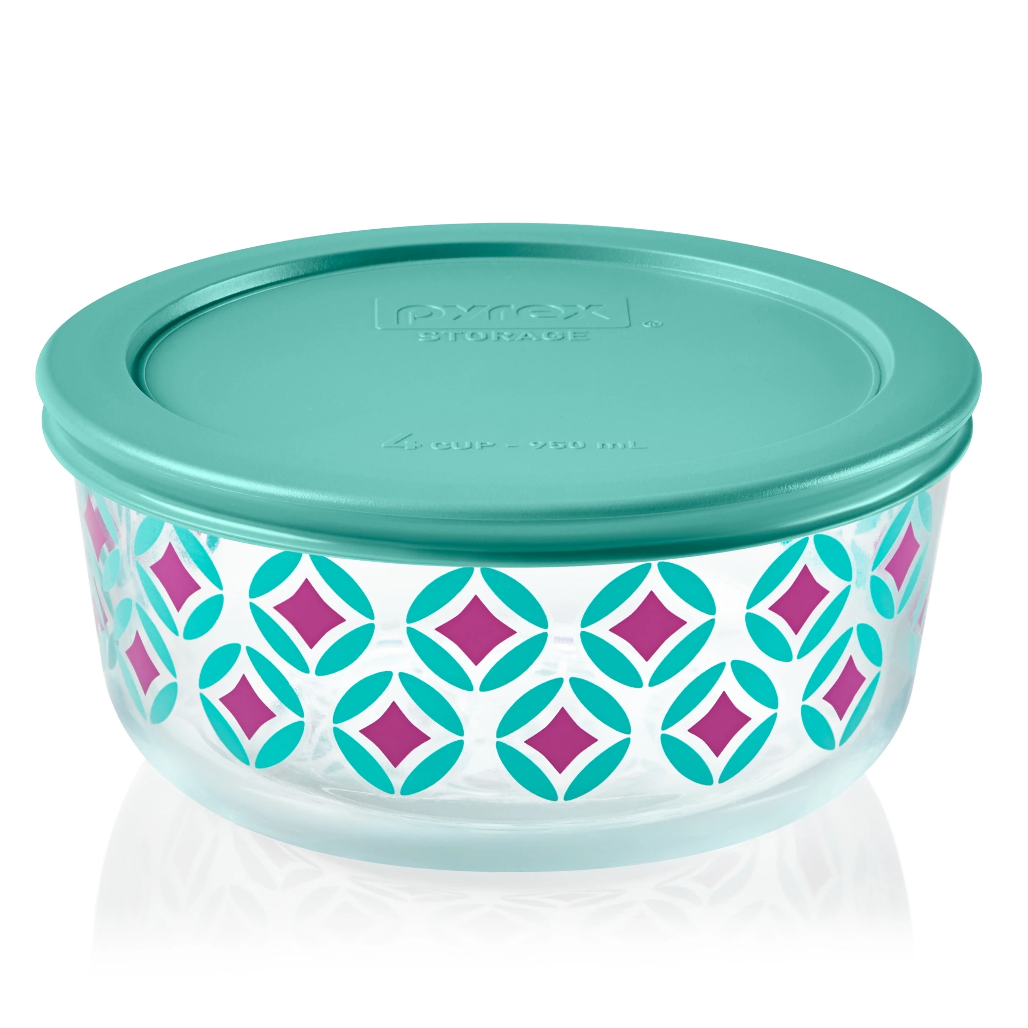Pyrex Simply Store Diamonds 4 Cup Food Storage Round-3